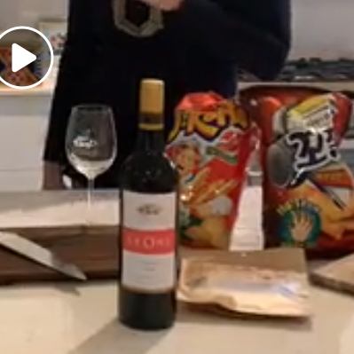 Try Leone Merlot wine with chilli flavoured chips
